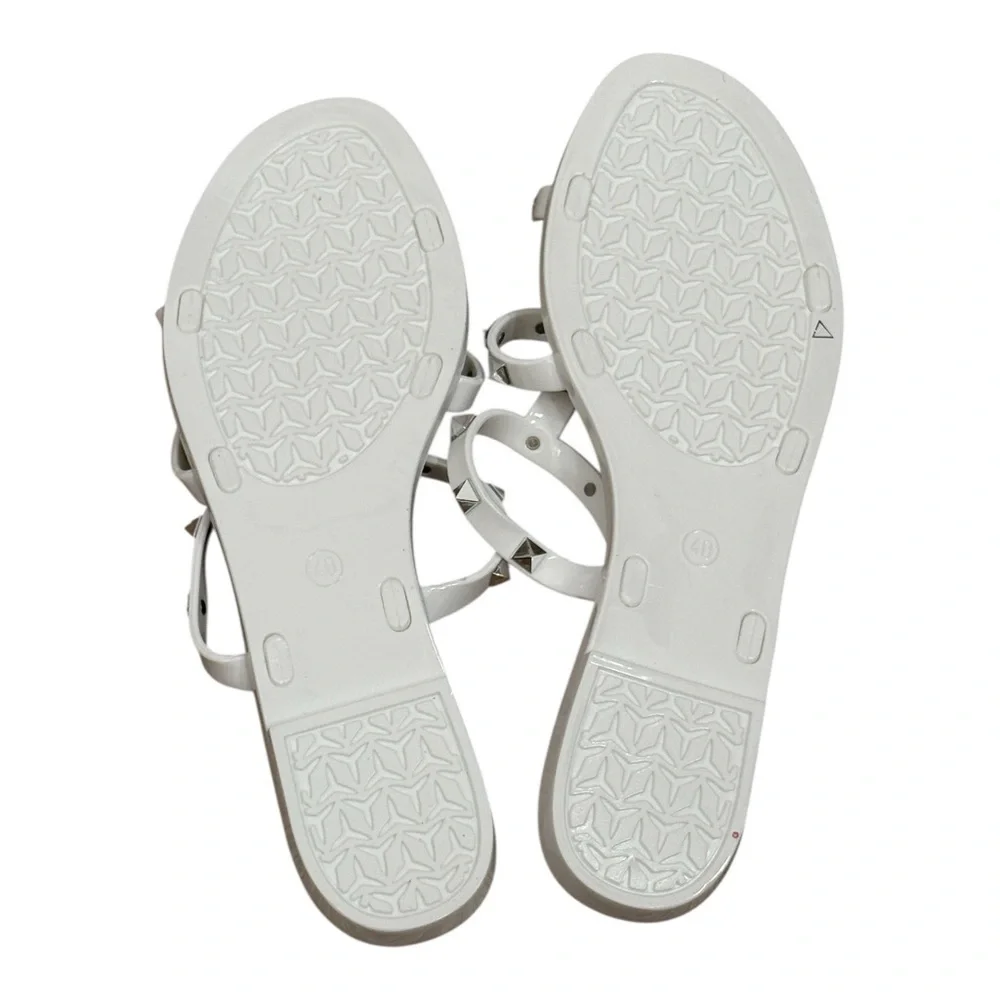 New OMGard Women’s Size 9 or 40 White Studded Jelly Sandals - Picture 3 of 3